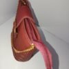 Trendy Maroon Quilted Crossbody Bag with Gold Chain & Buckle
