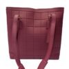 Large Maroon Black Tote Bag for Women – Textured Shoulder Handbag