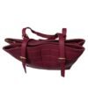 Large Maroon Black Tote Bag for Women – Textured Shoulder Handbag