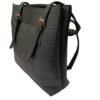 Large Black Tote Bag for Women – Textured Shoulder Handbag