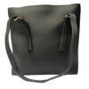 Large Black Tote Bag for Women – Textured Shoulder Handbag