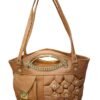 Brown Designer Handbag for Women – Stylish Shoulder & Hand Carry Bag with Golden Detailing