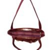 Maroon Designer Handbag for Women – Stylish Shoulder & Hand Carry Bag with Golden Detailing