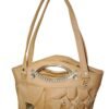 Camel Brown Designer Handbag for Women – Stylish Shoulder & Hand Carry Bag with Golden Detailing