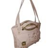 Tea-Pink Designer Handbag for Women – Stylish Shoulder & Hand Carry Bag with Golden Detailing