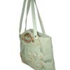 Mint Green Designer Handbag for Women – Stylish Shoulder & Hand Carry Bag with Golden Detailing