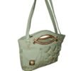 Mint Green Designer Handbag for Women – Stylish Shoulder & Hand Carry Bag with Golden Detailing