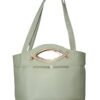 Mint Green Designer Handbag for Women – Stylish Shoulder & Hand Carry Bag with Golden Detailing