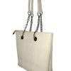 1000340604.jpg Trendy Cream Tote Bag for Women – Stylish Shoulder Handbag with Chain Straps