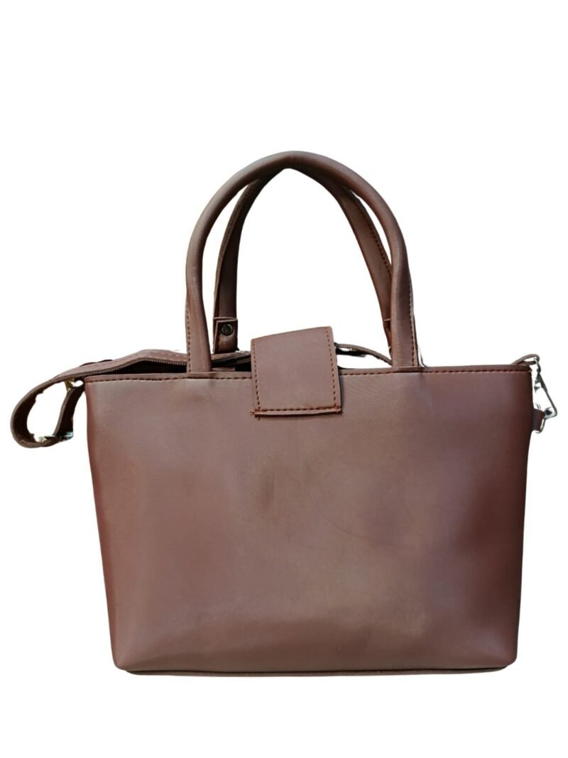 Dark Brown Handbag for Women – Stylish Shoulder & Crossbody Bag with Tassel Charm