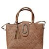 Camel Brown Handbag for Women – Stylish Shoulder & Crossbody Bag with Tassel Charm