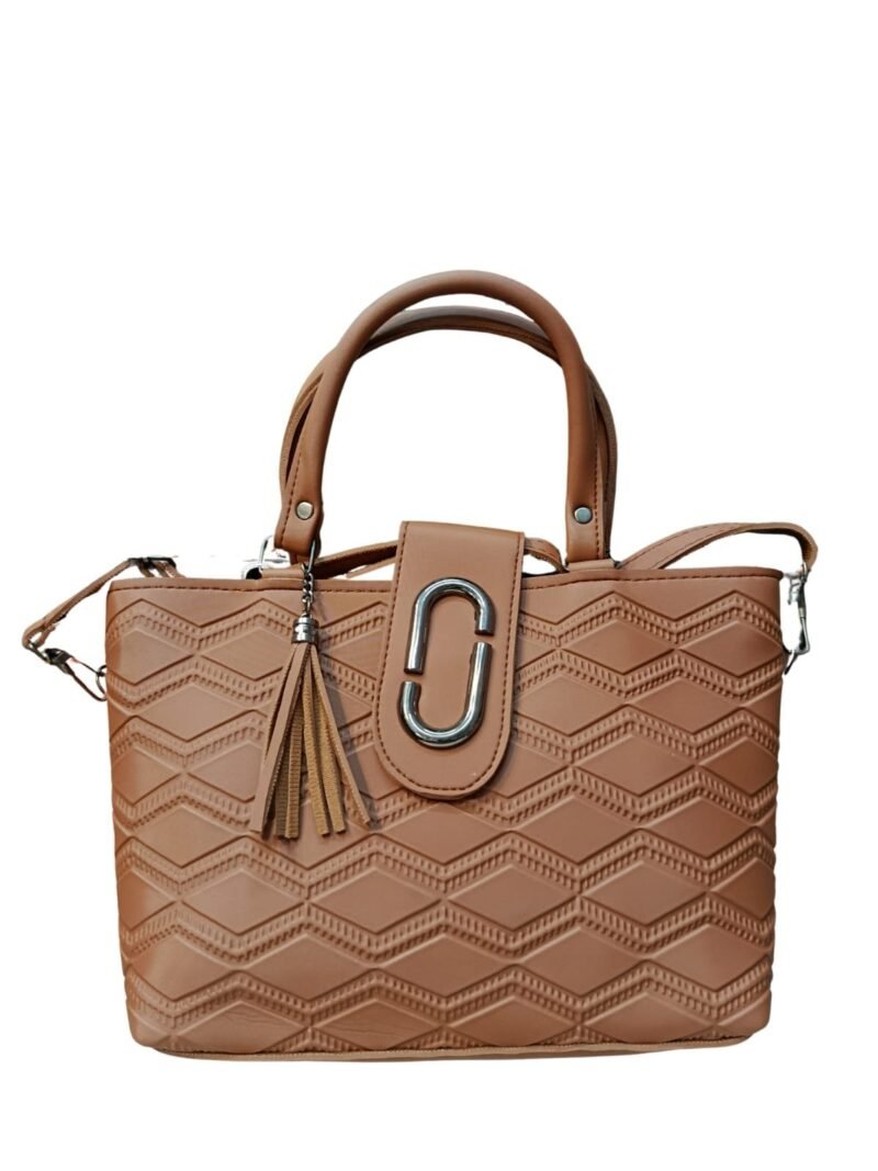 Camel Brown Handbag for Women – Stylish Shoulder & Crossbody Bag with Tassel Charm