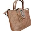 Camel Brown Handbag for Women – Stylish Shoulder & Crossbody Bag with Tassel Charm