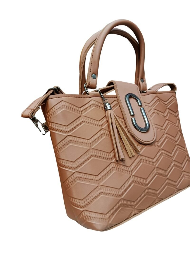 Camel Brown Handbag for Women – Stylish Shoulder & Crossbody Bag with Tassel Charm