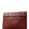Checkered Red Crossbody Bag for Women – 2 Compartment Shoulder Handbag with Gold Lock