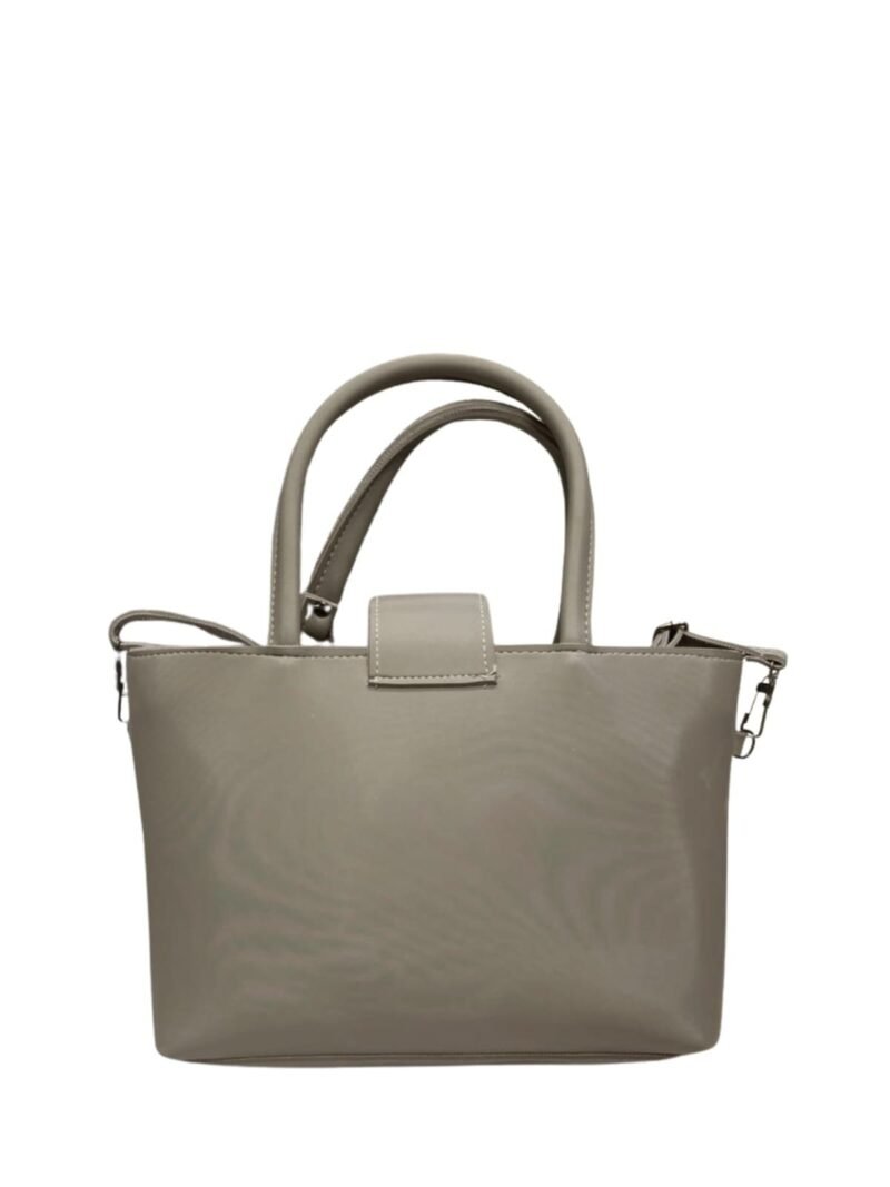 Grey Handbag for Women – Stylish Shoulder & Crossbody Bag with Tassel Charm