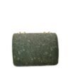 Elegant Green Lace-Textured Shoulder Bag with Golden Chain