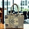 Classic Patchwork Print Tote Bag – Spacious & Durable Everyday Shoulder Bag for Work, Shopping & Travel