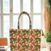 Vibrant Multicolor Leaf Print Tote Bag – Spacious & Stylish Shoulder Bag for Everyday Use