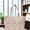 Floral Canvas Tote Bag – Eco-Friendly, Spacious & Stylish Everyday Carry Bag