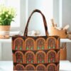 Ethnic Arch Pattern Tote Bag – Spacious, Durable & Stylish Everyday Shoulder Bag