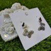 Elegant Butterfly Stud Earrings - Silver