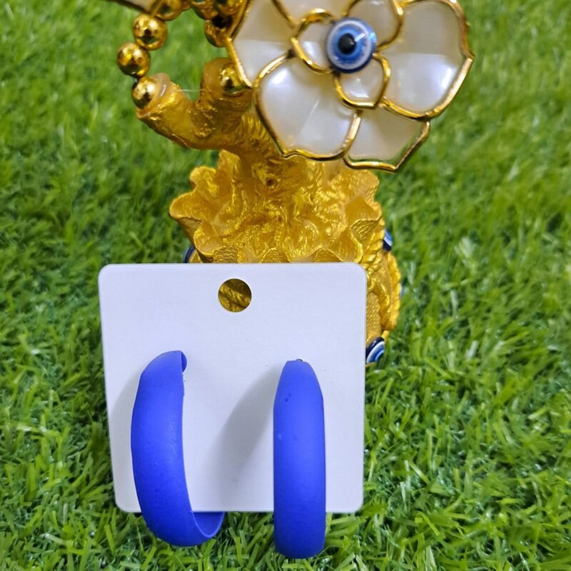 2 in 1 Trendy Hoop Earrings - Blue