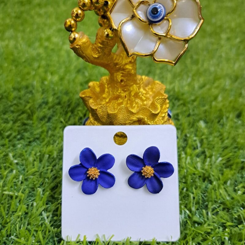 2 in 1 Trendy Hoop Earrings - Blue