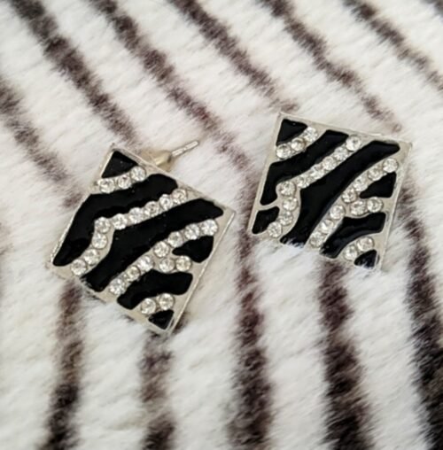 Trendy Zebra Print Earring Hot Selling Antique Studs