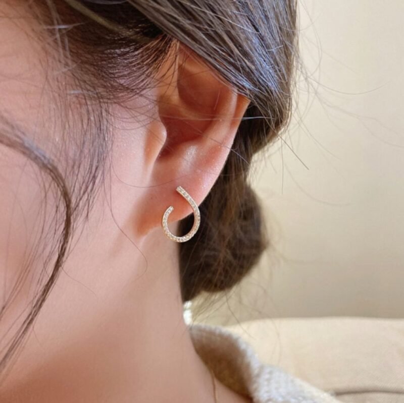 2 in 1 Classic Zircon Pearl Drop Earrings - Silver